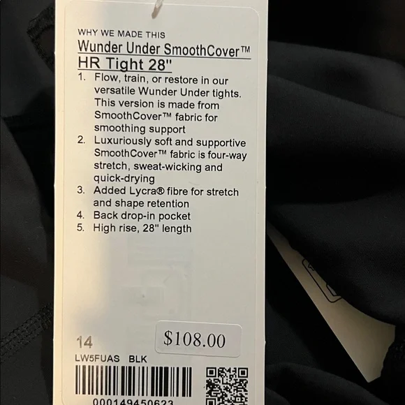 Lululemon Wunder Under SmoothCover HR Leggings 28” Black 6,8,10,12 & 14 NWT - Picture 14 of 14